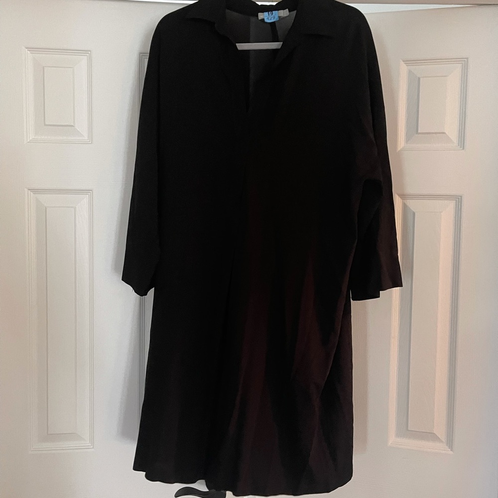 Vince long sleeve black dress